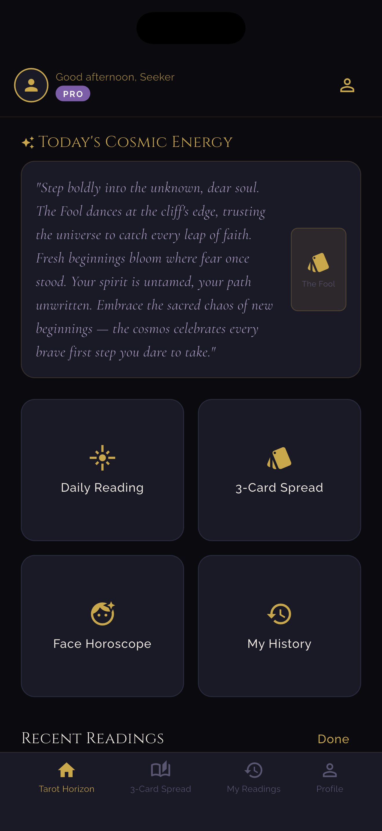 Tarot Horizon Screenshot 1